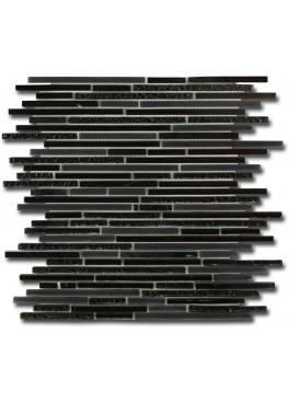 Mozaika skleněná El Casa Stick Black 30x30,8 cm