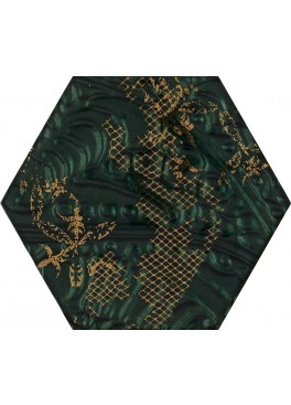 Dekor Intense Tone Green C Heksagon Sklo 19,8x17,1