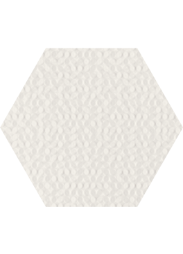 Obklad Noisy Whisper White Struktura Heksagon Mat Rekt. 19,8x17,1