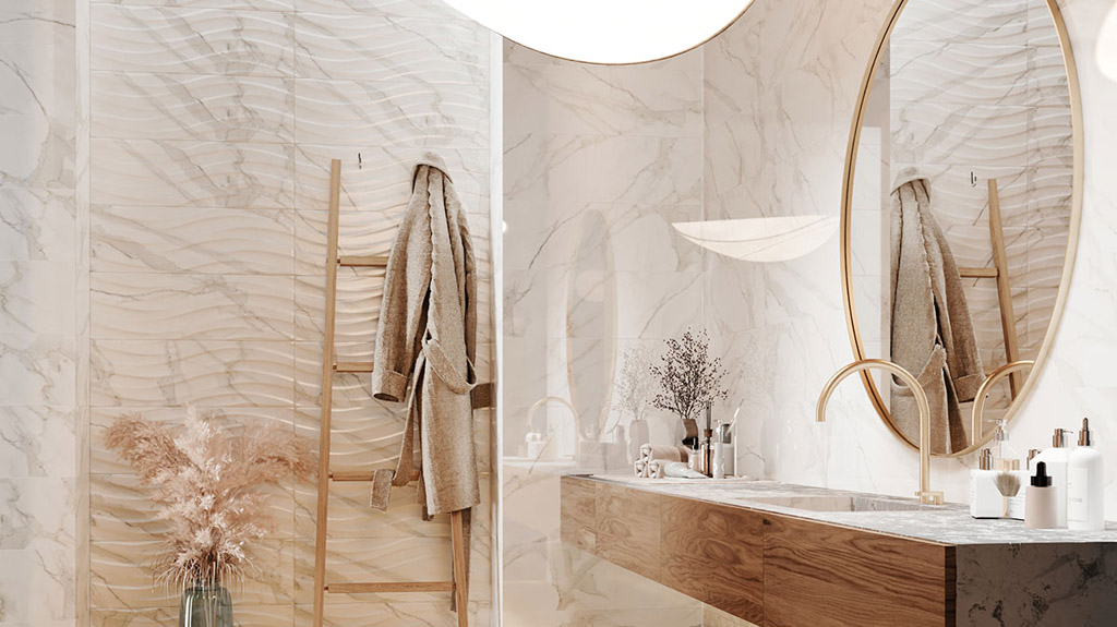 Obklady do koupelny 25x75 Demeter