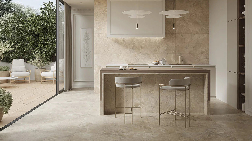 Keramická dlažba imitace hnědého kamene Storm Slate