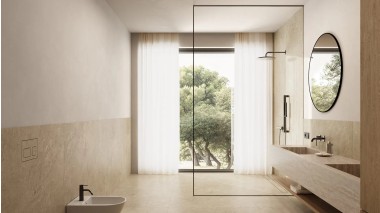 Dlažba imitace travertinu Aragonit Cross Beige