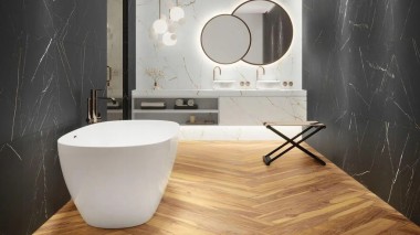 Dlažba imitace dřeva do koupelny Kraftwood