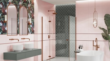 Obklady do koupelny Pink Perla od Ceramika Color