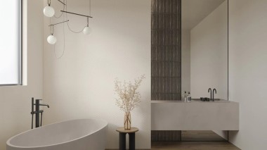 Elegantní bílé obklady do koupelny Puris