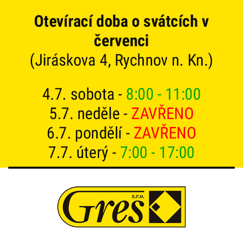 Otevírací doba o svátcích v červenci
