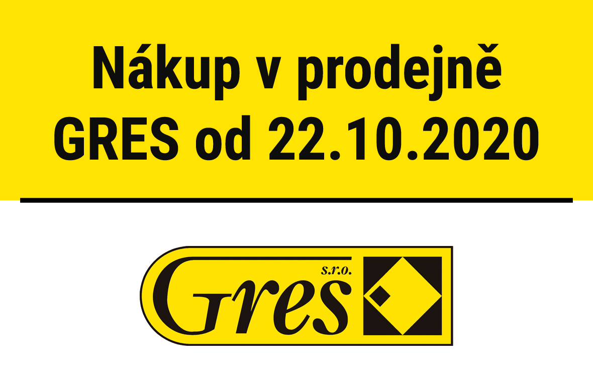 Nákup v prodejně GRES od 22.10.2020