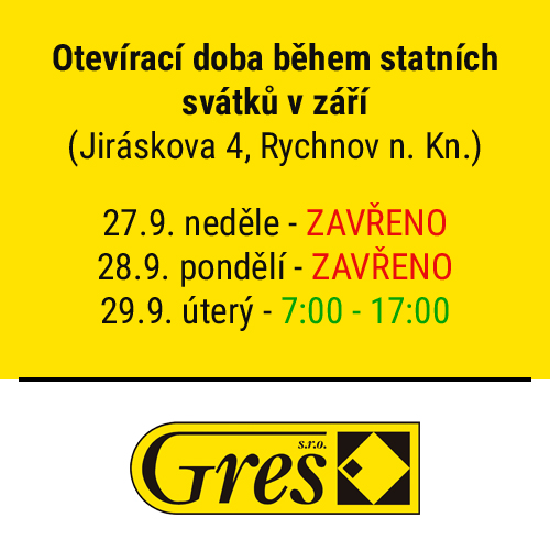 Otevírací doba během svátků v září