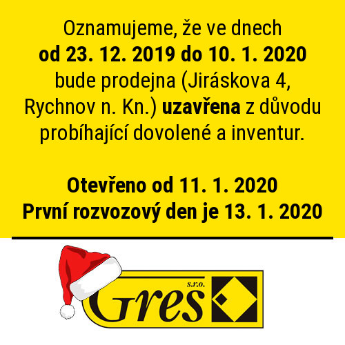 Provozní doba přes vánoční svátky