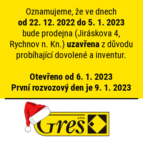 Provozní doba přes vánoční svátky