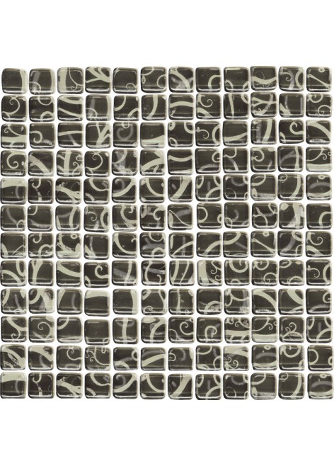 Mozaika Hanabi Nero Sklo 30x30/2,3x2,3
