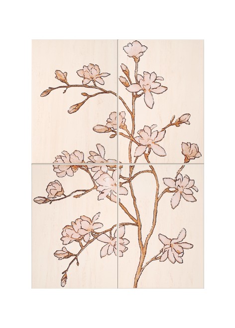 Dekorace Obraz (4 ks) Sakura 2 50x72