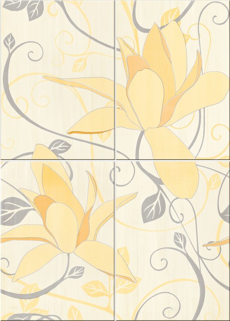 Dekor Artiga Yellow Kom. Flower 50x70
