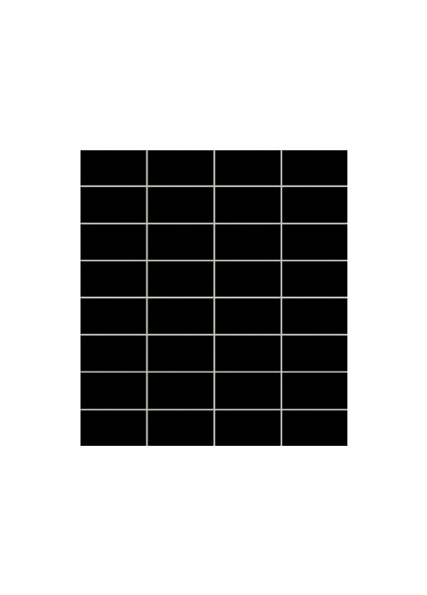 Mozaika Colour Black Obdélníková 32,7x29,5