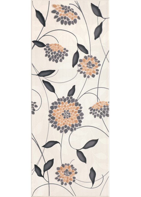 Dekor Synthia Black Flower 20x50