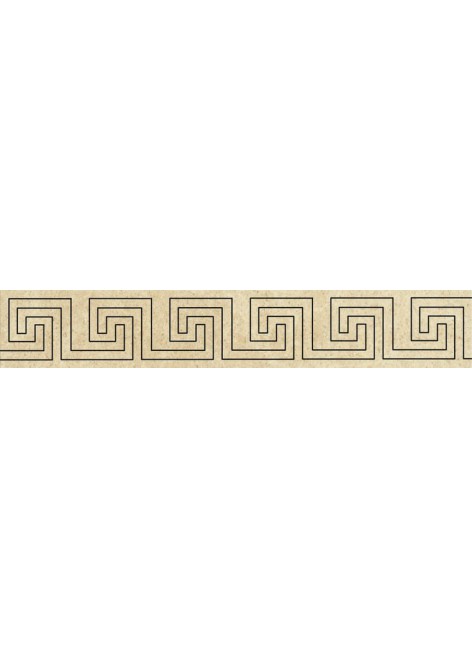 Dlažba Crema Marfil Listela Meander Lappato 9,8x59,8