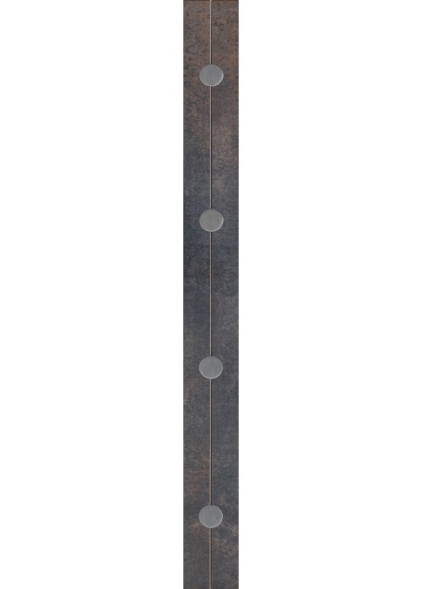 Dlažba Steel Black Modern Listela 5,5x59,8