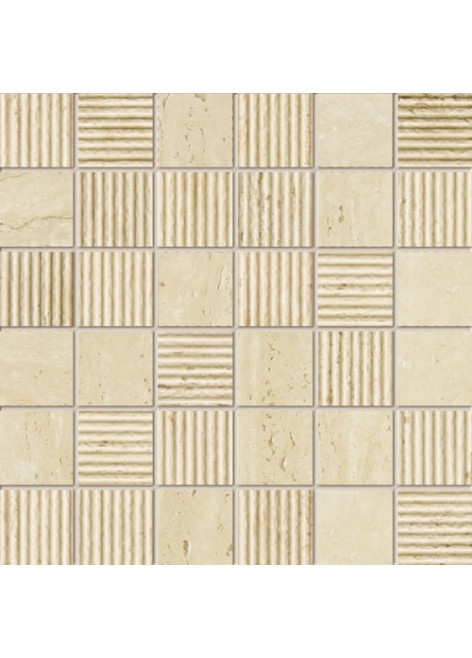 Mozaika Dlažba Travertine 2A Mat Rekt. 29,8x29,8