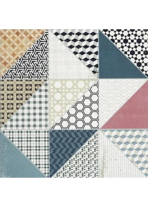 Dlažba RAKO Deco DAK4H659 dlaždice slinutá vícebarevná 44,5x44,5