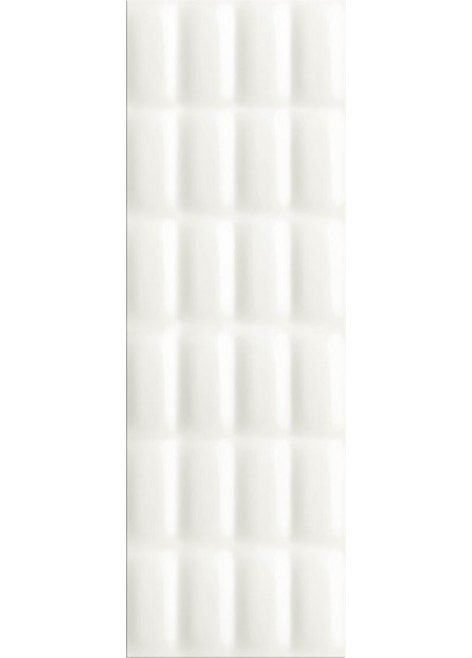 Obklad White Glossy Pillow Str. 25x75