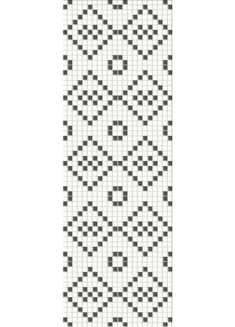 Dekor Pret A Porter Black And White Mosaic 25x75