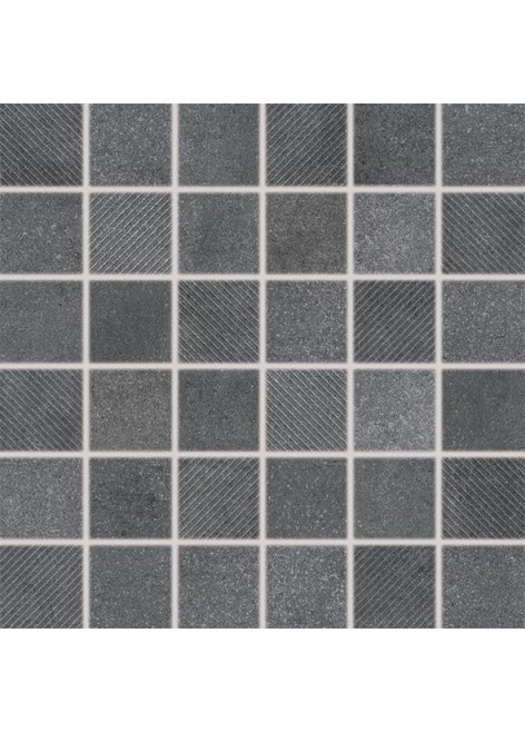 Dlažba RAKO Form DDR05697 mozaika (5x5) tmavě šedá 30x30