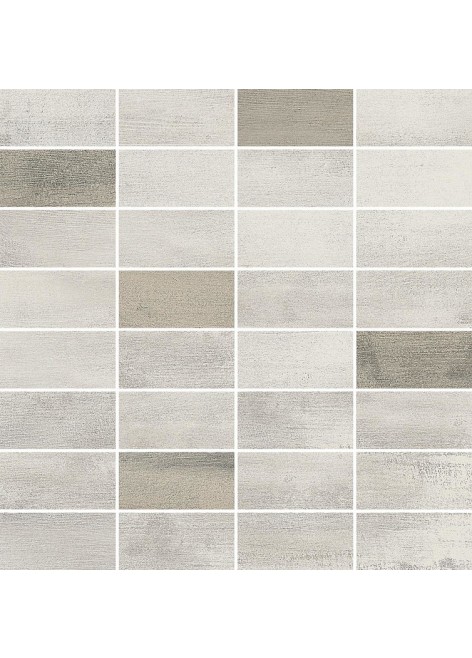 Dlažba Floorwood White - Beige Mix Mozaika 29,5x29