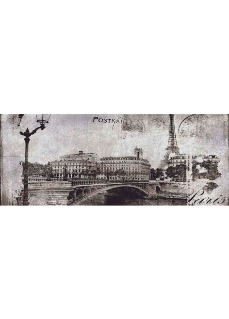 Dekor Treviso Postcard Grey 1 Sklo 50x20
