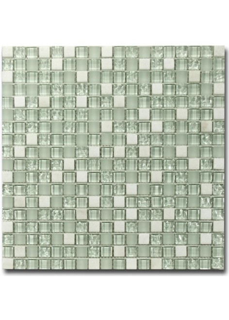 Mozaika skleněná El Casa White Arctic 30,5 x 30,3 cm