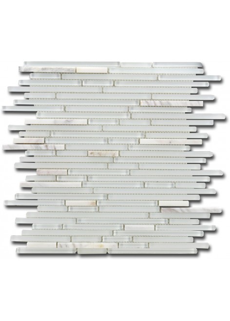 Mozaika skleněná El Casa Stick White 30x30,8 cm