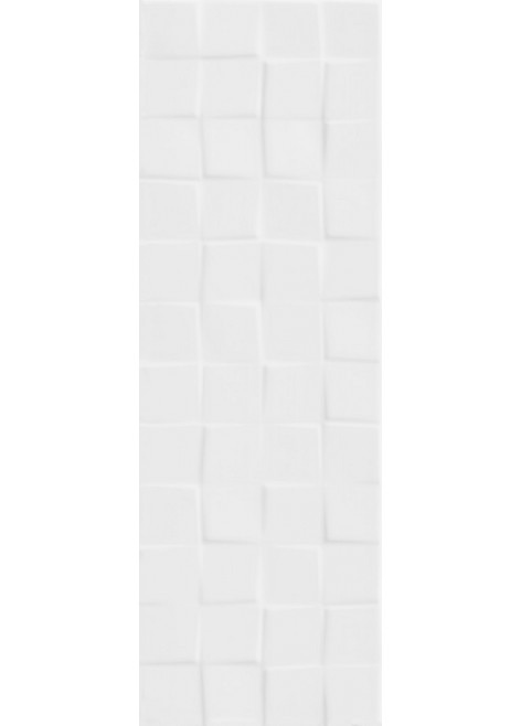 Obklad Simple Art White Glossy Structure Cube 20x60