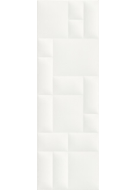 Obklad Pillow Game Patchwork White Struktura Rekt. 89x29