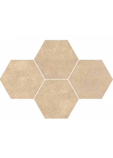 Dlažba Qubus Beige Mosaic Hexagon 40,8x28,3