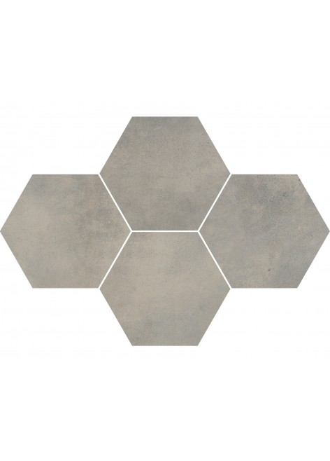 Dlažba Maxima Medium Grey Mosaic Hexagon 40,8x28,3