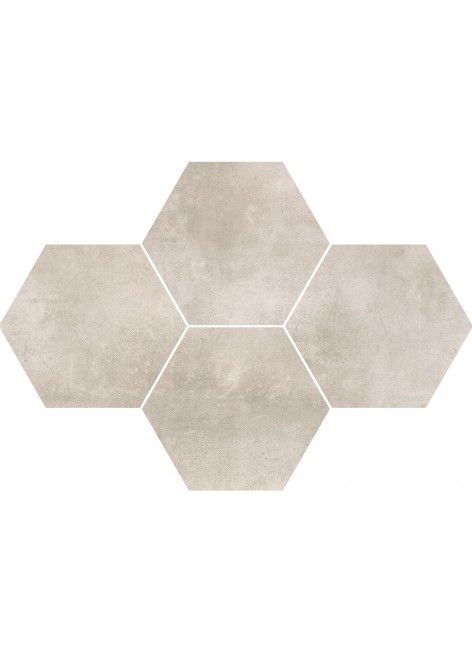 Dlažba Maxima Soft Grey Mosaic Hexagon 40,8x28,3