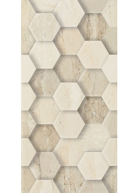 Obklad Sunlight Stone Beige Dekor Geometryk 60x30