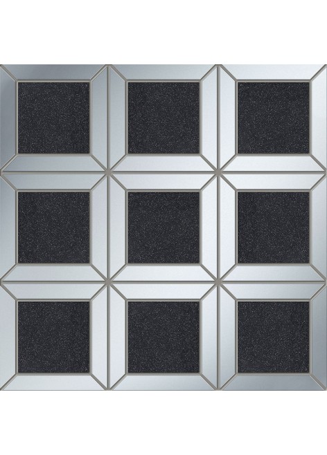 Mozaika Dekor Gleam Lucid Square Black 29,8x29,8