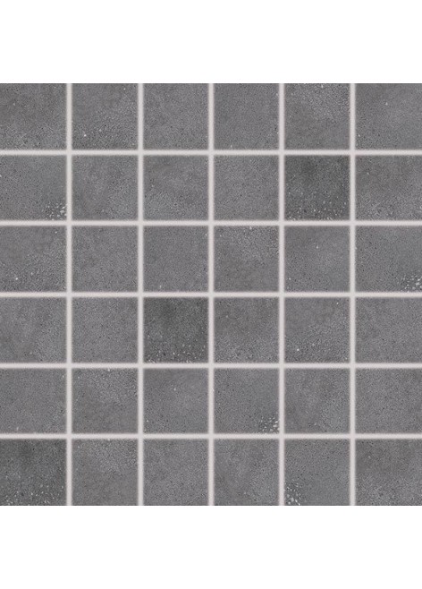 Dlažba RAKO Betonico DDM06792 mozaika (5x5) černá 30x30