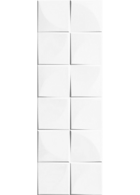 Obklad Quadra White Glossy 75x25