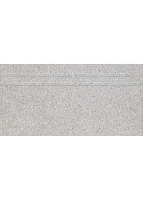 Dlažba RAKO Block DCP84780 schodovka světle šedá 40x80