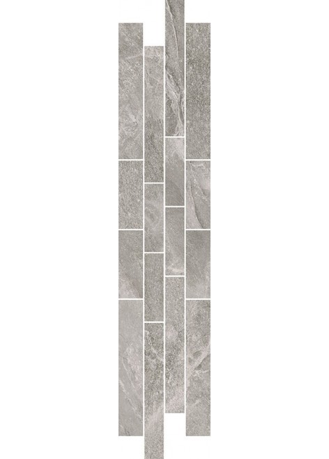 Dlažba Noir Light Grey Mosaic 60x12