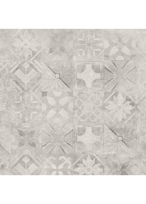 Dlažba Softcement White Dekor Patchwork Pol. 59,7x59,7