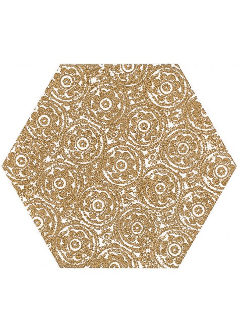 Dlažba Dekor Shiny Lines Gold F Heksagon 19,8x17,1
