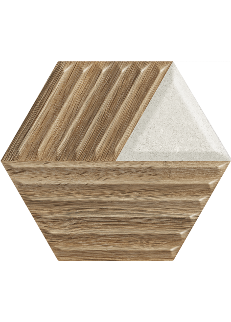 Obklad Woodskin Mix Heksagon Struktura C 19,8x17,1