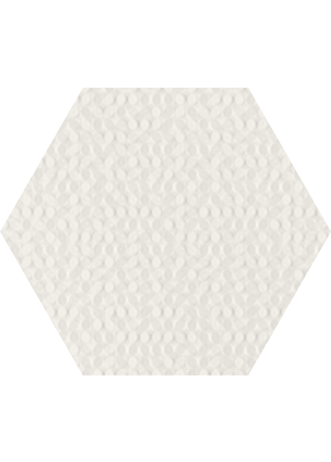 Obklad Noisy Whisper White Struktura Heksagon Mat Rekt. 19,8x17,1