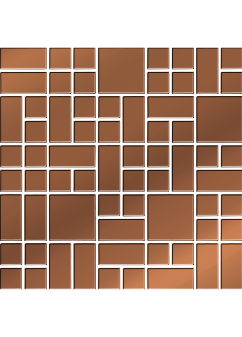 Dekor Cesaria Copper Glass Glossy Mosaic 25x25