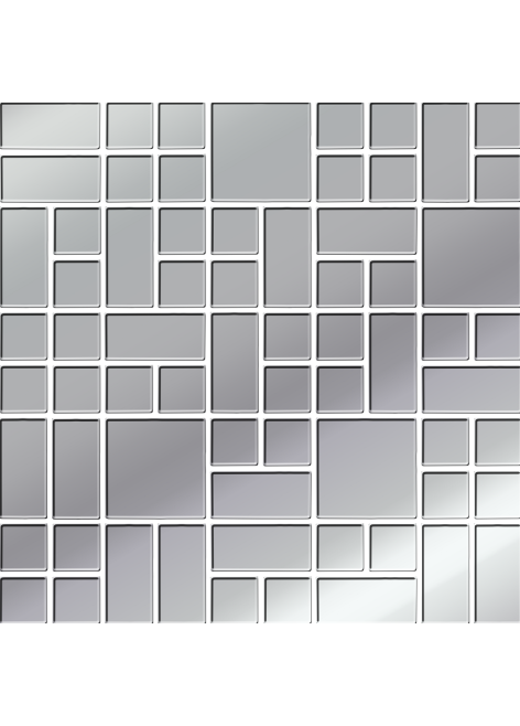 Dekor Concrete Platinum Glass Mosaic 25x25
