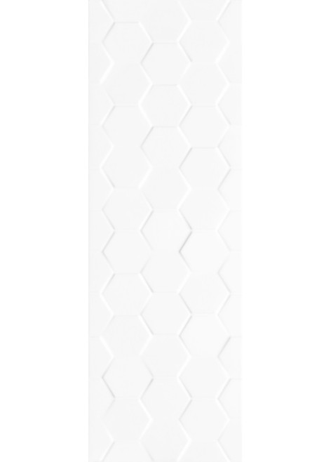 Obklad Hexagon White Glossy Rekt. 75x25