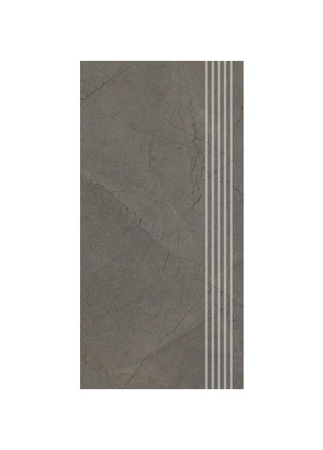 Dlažba Westmount Dark Grey Schodovka  59,7x29,7