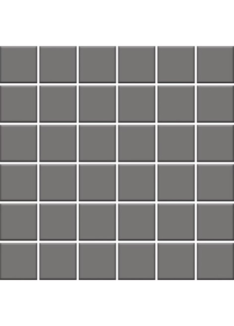 Grafitově šedá Mozaika Dlažba Gammo Colours Grafitowy Mat 4,8x4,8/29,8x29,8